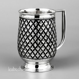Серебряная кружка для воды «Трилистник» кр - кр076