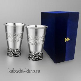 Набор из двух серебряных стопок 