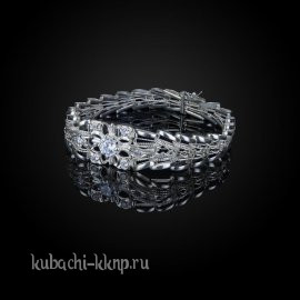Серебряный браслет кубачи Елочка - бр1020