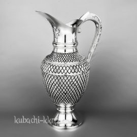 Большой статный серебряный кувшин для воды 