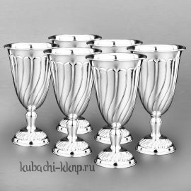 Классический набор серебряных бокалов 