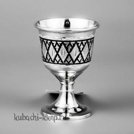 Серебряная рюмка с геометрическим орнаментом, 50 мл - р062