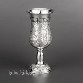 Серебряный фужер для вина с красивым орнаментом «Узор» - ф048