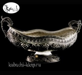 Серебряная ваза для фруктов Кубачи - вз00016
