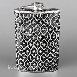 Серебряная фляга с откидной крышкой 