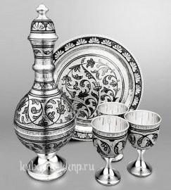 Оригинальный Водочный набор из серебра 
