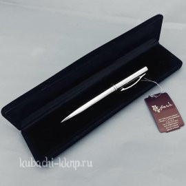 Добротная глянцевая серебряная ручка - РУЧ27