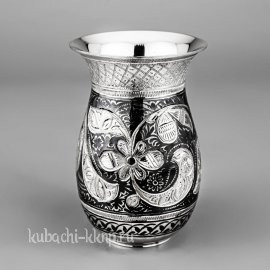 Серебряный  кубачинский стакан «Эксклюзив», 200 мл - ст080