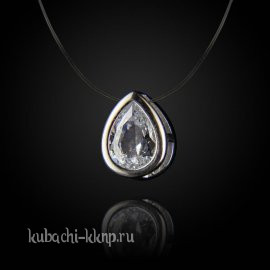 Серебряное колье-невидимка на леске 