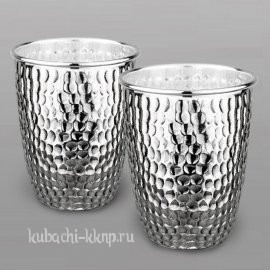Набор из двух оригинальных серебряных стаканов 