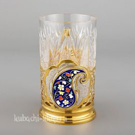 Серебряный подстканик с цветной эмалью 