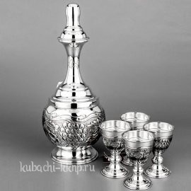 Серебряный водочный набор на четверых 