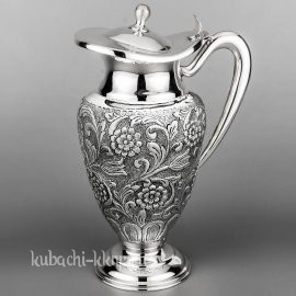 Большой серебряный кувшин с крышкой 