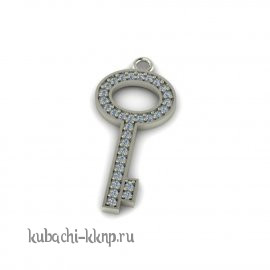 Золотой кулон усыпанный фианитами - 00124