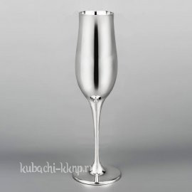 Большой глянцевый серебряный бокал для вина - Ф140