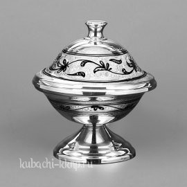 Серебряная икорница ,орешница - ик03