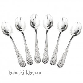 Набор чайных серебряных ложек «Красота» - л017-6