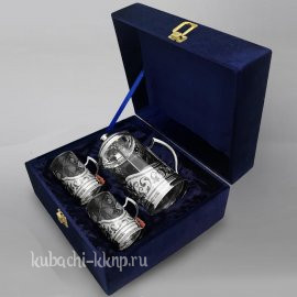 Чайный серебряный набор н две персоны - чср027