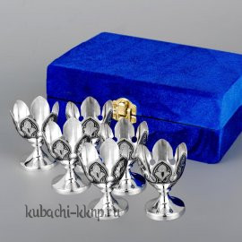 Набор из шести серебряных пашотниц «Кубачи» - 420373-6