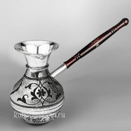 Серебряная турка для варки кофе 