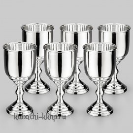 Набор рюмок из чистого серебра 999 пробы 