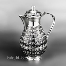 Кувшин из серебра с рисунками в этно стиле, 0,78 л - кв070