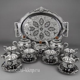Серебряный чайный сервиз  «Грация» - чср011