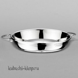 Серебряная тарелка с ручками 925 пробы - ТРК011