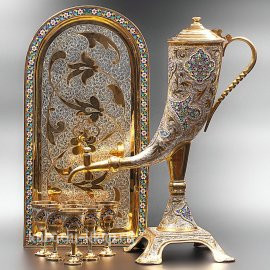 Винный набор с цветной эмалью - вн0001