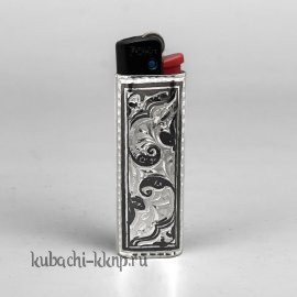 Серебряный футляр для стандартной зажигалки - ЗАЖ031