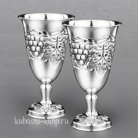 Набор из двух серебряных бокалов дл вина или воды 
