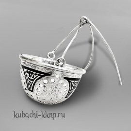 Круглое серебряное ситечко для чая - СИТ02