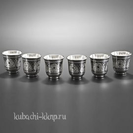 Серебряный набор стопок - нс01