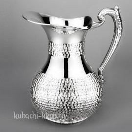 Большой оригинальный серебряный кувшин для воды или вина 