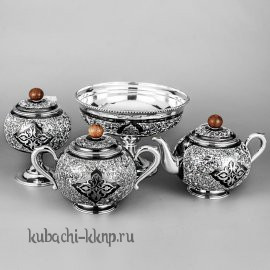 Чайный набор из серебра «Грация» - чср021