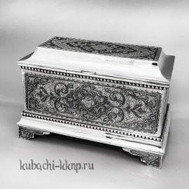 Серебряная авторская шкатулка - ШК013