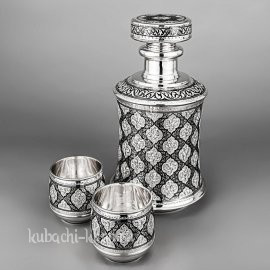 Серебряный набор для  виски  «Эксклюзив» - вс020