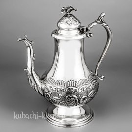Серебряный чайник «Цветы» - чн030
