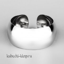 Глянцевый кубачинский браслет из серебра - бр229