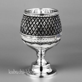 Коньячный серебряный бокал 