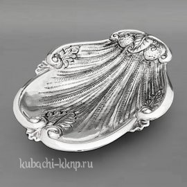 Классическая серебряная икорница 