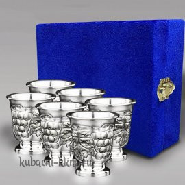 Набор из шести стопок с виноградом - стп00013-6