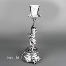 Серебряный подсвечник 