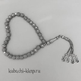 Серебряный четки с красивым хвостиком - ЧЁТ06