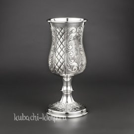 Не большой серебряный бокал «Ромб», 115 мл - бк029