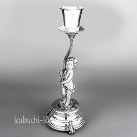 Серебряный подсвечник 