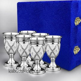 Набор из шести рюмок с лазерной гравировкой - р00030-6