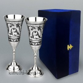 Набор из двух серебряных фужеров 