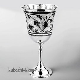 Серебряный фужер для вина Кубачи  - ф00021