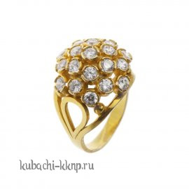 Кольцо из серебра с позолотой 